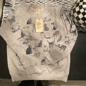 I Stole My Boyfriend’s Shirt Best Friend Cat SweatShirt Size Medium